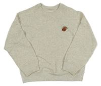 Smetanovo-šedá melírovaná mikina s míčem Uniglo