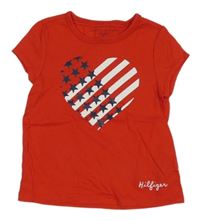 Červené tričko se srdíčkem Tommy Hilfiger