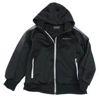 Černá propínací mikina s logem a kapucí McKenzie