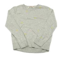 Šedý melírovaný svetr s barevnými puntíky Country Road