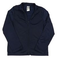 Tmavomodrá propínací sportovní mikina Decathlon