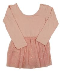 Broskvové cvičební body s tylovou sukní Kiki&Koko