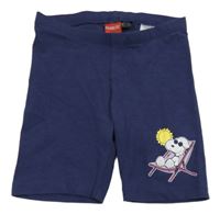 Tmavomodré elastické kraťasy se Snoopym Peanuts 