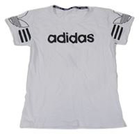 Bílé tričko s logem Adidas
