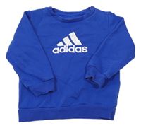 Kobaltově modrá mikina s logem Adidas