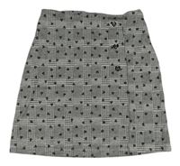 Červeno-bílá kostkovaná sukně se srdíčky Primark