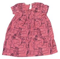 Růžové šaty s jednorožci F&F
