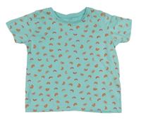 Pomněnkové tričko s duhami zn. PRIMARK