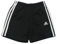 Černo-bílé funkční sportovní kraťasy Adidas