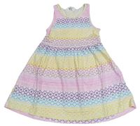 Bílo-barevné vzorované šaty H&M