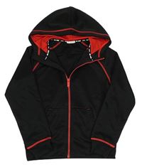 Černá propínací sportovní mikina s kapucí H&M