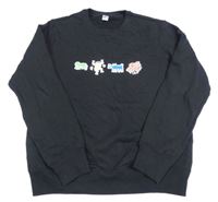 Černá mikina s obrázky Uniqlo
