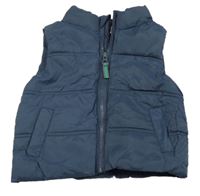 Tmavomodrá prošívaná šusťáková zateplená vesta ZEEMAN