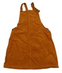 Medové manšestrové šaty s kapsou KIABI