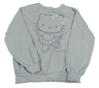 Světlešedá mikina s Kitty s pecičkami H&M