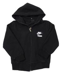 Černá propínací mikina s logem a kapucí Nike Air