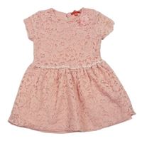 Růžové krajkované šaty Tissaia 