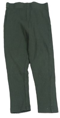 Khaki žebrované legíny George