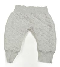 Světlešedé melírované prošívané tepláky Mothercare