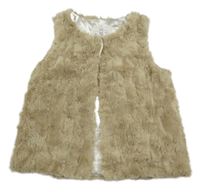 Béžová kožešinová podšitá vesta F&F