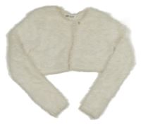 Smetanové chlupaté svetrové bolerko H&M