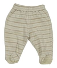 Béžovo-bílé pruhované sametové polodupky C&A