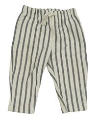 Bílo-černé pruhované teplákové kalhoty George