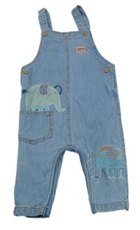 Modré podšité laclové rifle se slony Next