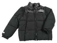 Černá šusťáková zateplená bunda/vesta s nápisem Lindex