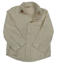 Béžovo-bílá pruhovaná košile