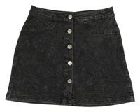 Černá riflová propínací sukně Young Idols