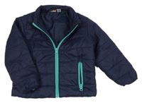 Tmavomodrá šusťáková zateplená bunda Lupilu