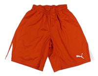 Červené sportovní kraťasy s logem Puma