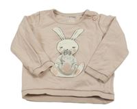 Růžová mikina s králíky C&A