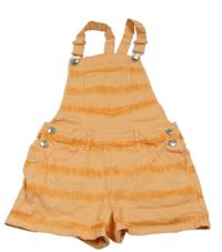 Oranžové batikované riflové laclové kraťasy Denim Co.