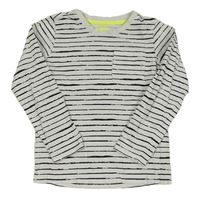 Bílo-černé pruhované triko s kapsou Tchibo