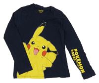 Tmavomodré triko s Pikachu C&A
