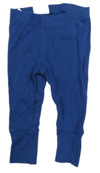 Tmavomodré žebrované lehké tepláky H&M