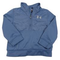 Modrá sportovní funkční mikina s šusťákem Under Armour
