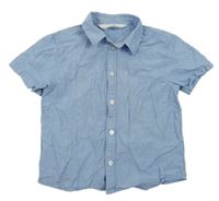 Modrá melírovaná košile H&M