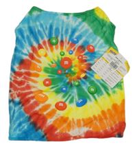 Nové - Barevný batikovaný crop top s M&M's