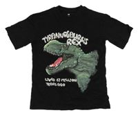 Černé tričko s dinosaurem H&M
