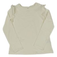 Smetanové triko s volánky H&M
