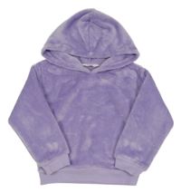Lila chlupatá mikina s kapucí H&M
