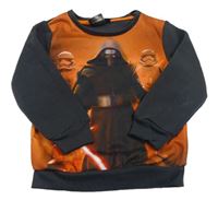 Tmavošedo-oranžová mikina se StarWars 