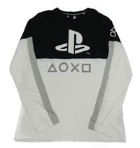 Černo-bílé triko s PlayStation 