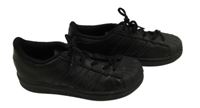 Černé koženkové tenisky s logem Adidas vel. 31