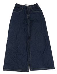 Tmavomodré široké rifle 