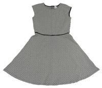 Bílo-černé vzorované šaty C&A