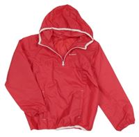 Růžová šusťáková funkční větrovka s kapucí Quechua